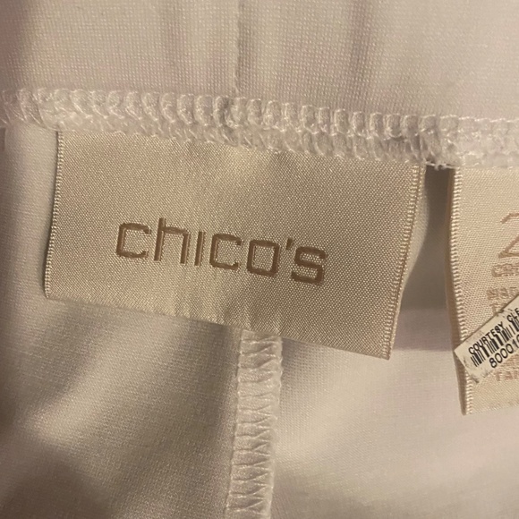 Chico White Crop Pull On Pants Size 2/12 - Picture 3 of 4